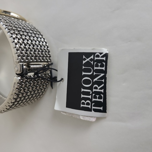 Bijoux Terner Two-Tone Stainless Steel Cuff Bracelet NWT - Picture 7 of 9